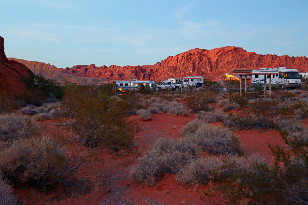 Campground Valley of Fire Park Nevada USA