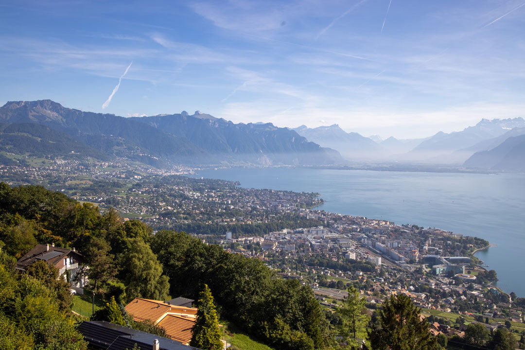 Le Mirador Resort Aussicht auf Vevey Montreux