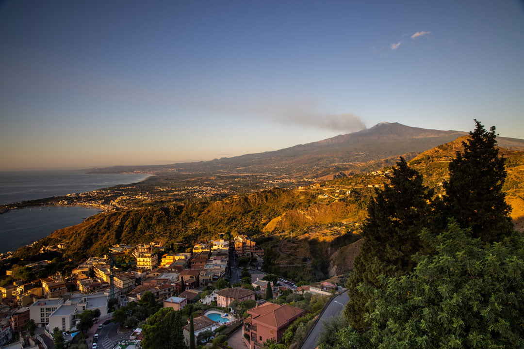 Sizilien Urlaub Taormina Hotel Villa Ducale Morgenstimmung