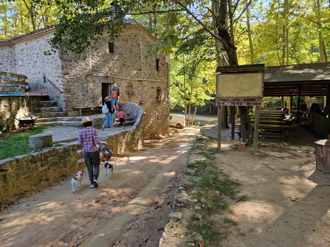 Moli d'en Robert Sicht auf den Restaurant Moli d'en Robert, welches in einer Waldlichtung liegt
